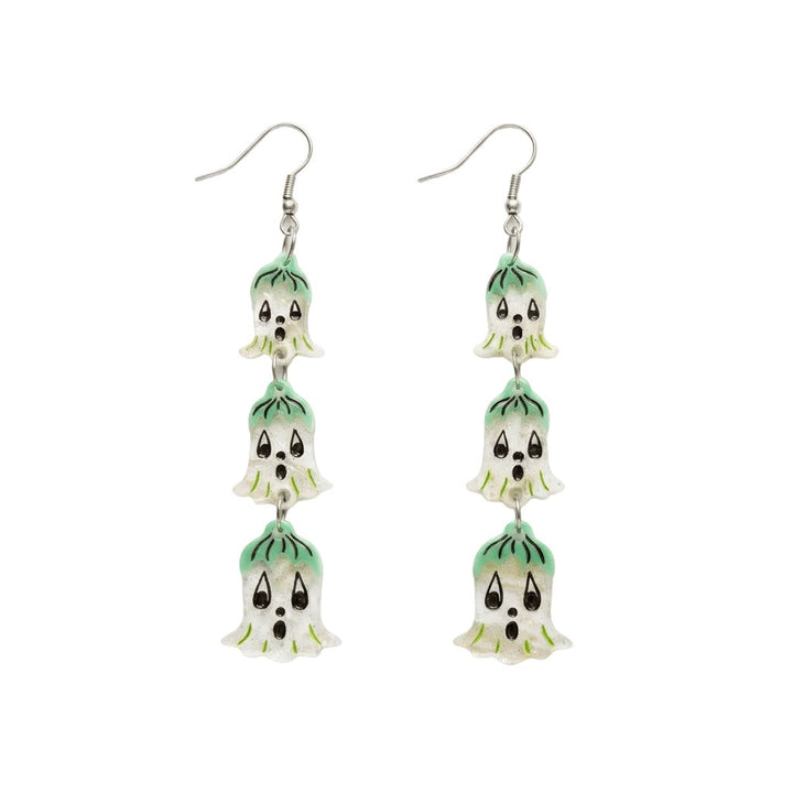 Ghostie Garden Dangle Bell Earrings by Johanna Parker x Lipstick & Chrome – view 3