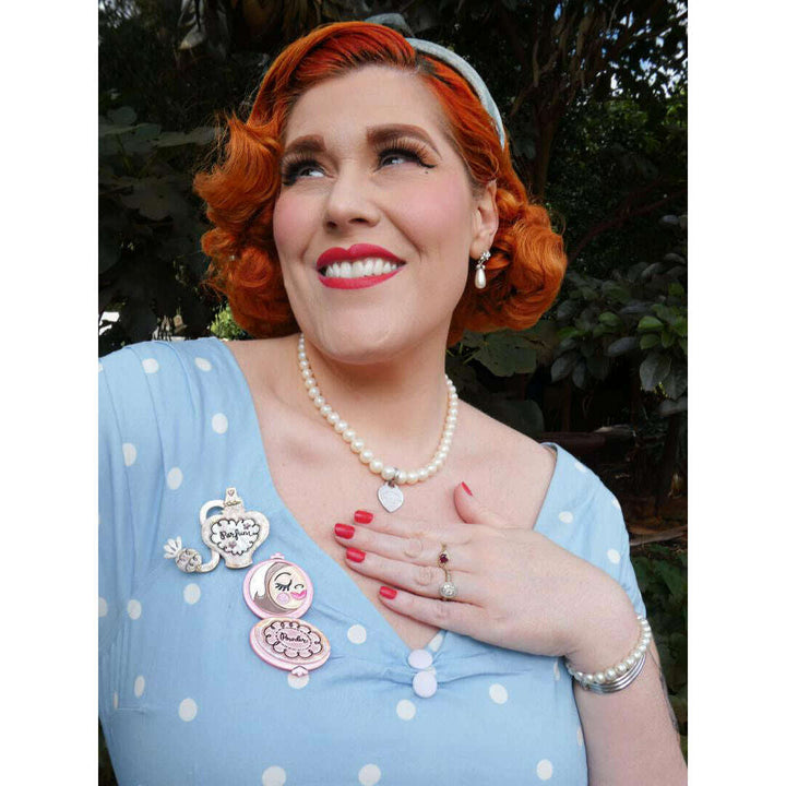Glamour in a Bottle Peach Brooch by Asia Ellington x Lipstick & Chrome – view 8