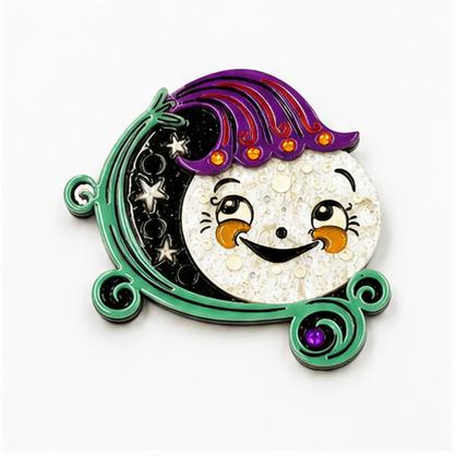 Peeking Petalluna Brooch by Johanna Parker x Lipstick & Chrome -TWILIGHT – view 3