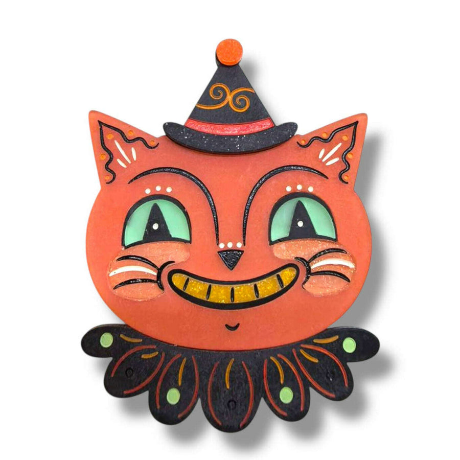 Spunky Copper Cat Brooch by Johanna Parker x Lipstick & Chrome – view 2