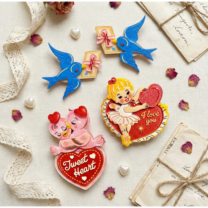 Tweet Heart Brooch by 50's Vintage Dame x Lipstick & Chrome – view 5