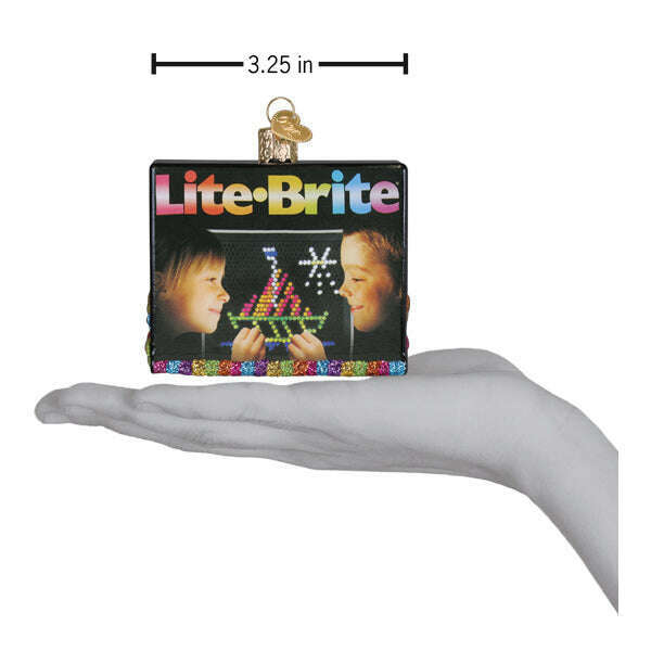 Old World Christmas Lite Brite Box Blown Glass Ornament
