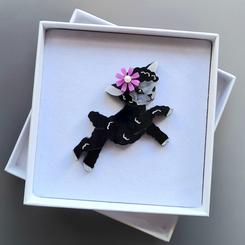 Little Black Sheep Brooch by Cherryloco Jewellery 3