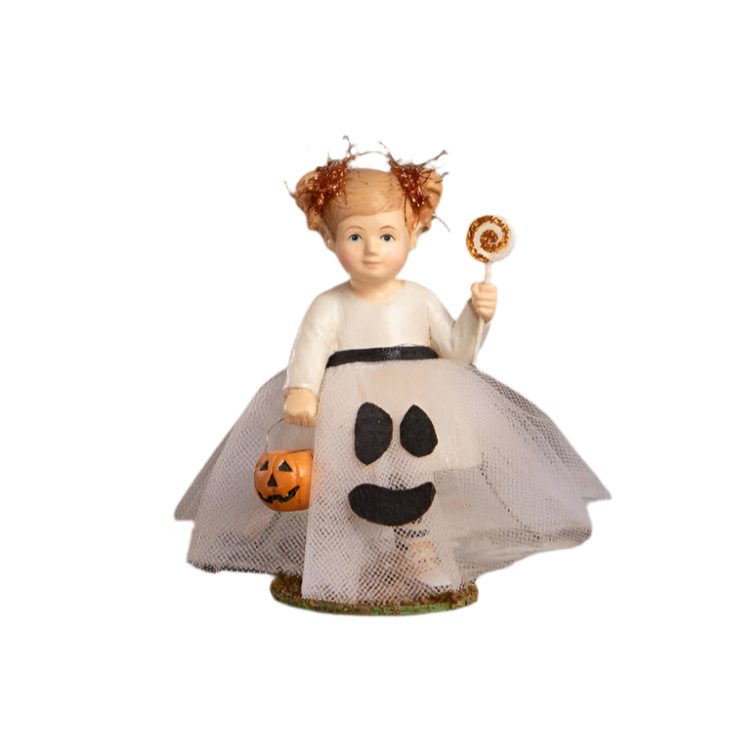 little boo halloween girl figurine