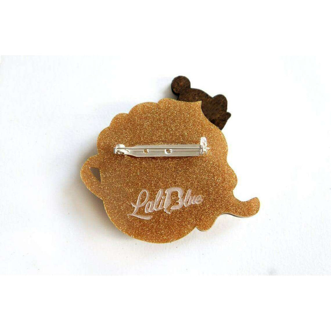 Little Mouse on Cappuccino Cream Brooch by Laliblue - Quirks!