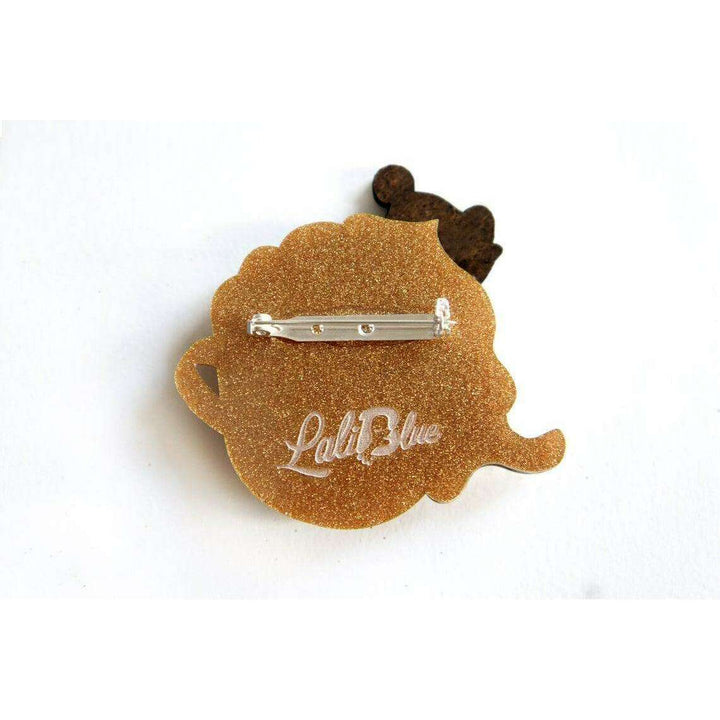 Little Mouse on Cappuccino Cream Brooch by Laliblue - Quirks!