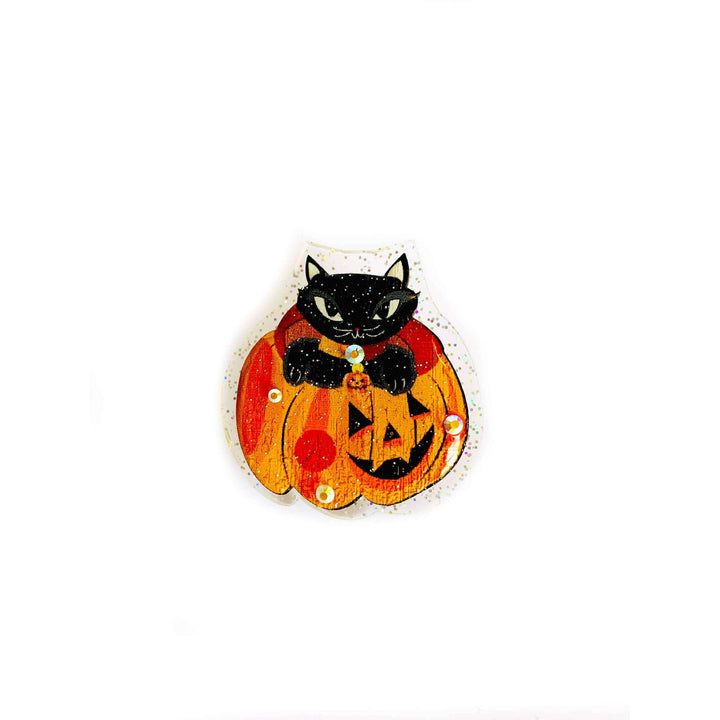 Little Pumpkin Cat Brooch by Rosie Rose Parker