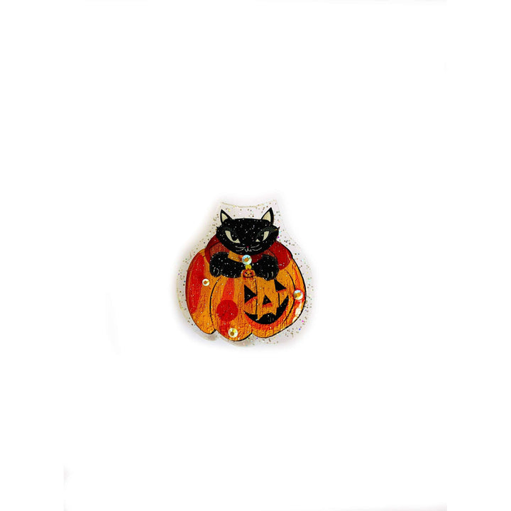 Little Pumpkin Cat Brooch by Rosie Rose Parker