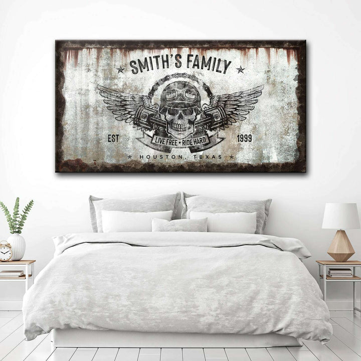 Live Free Ride Hard Sign