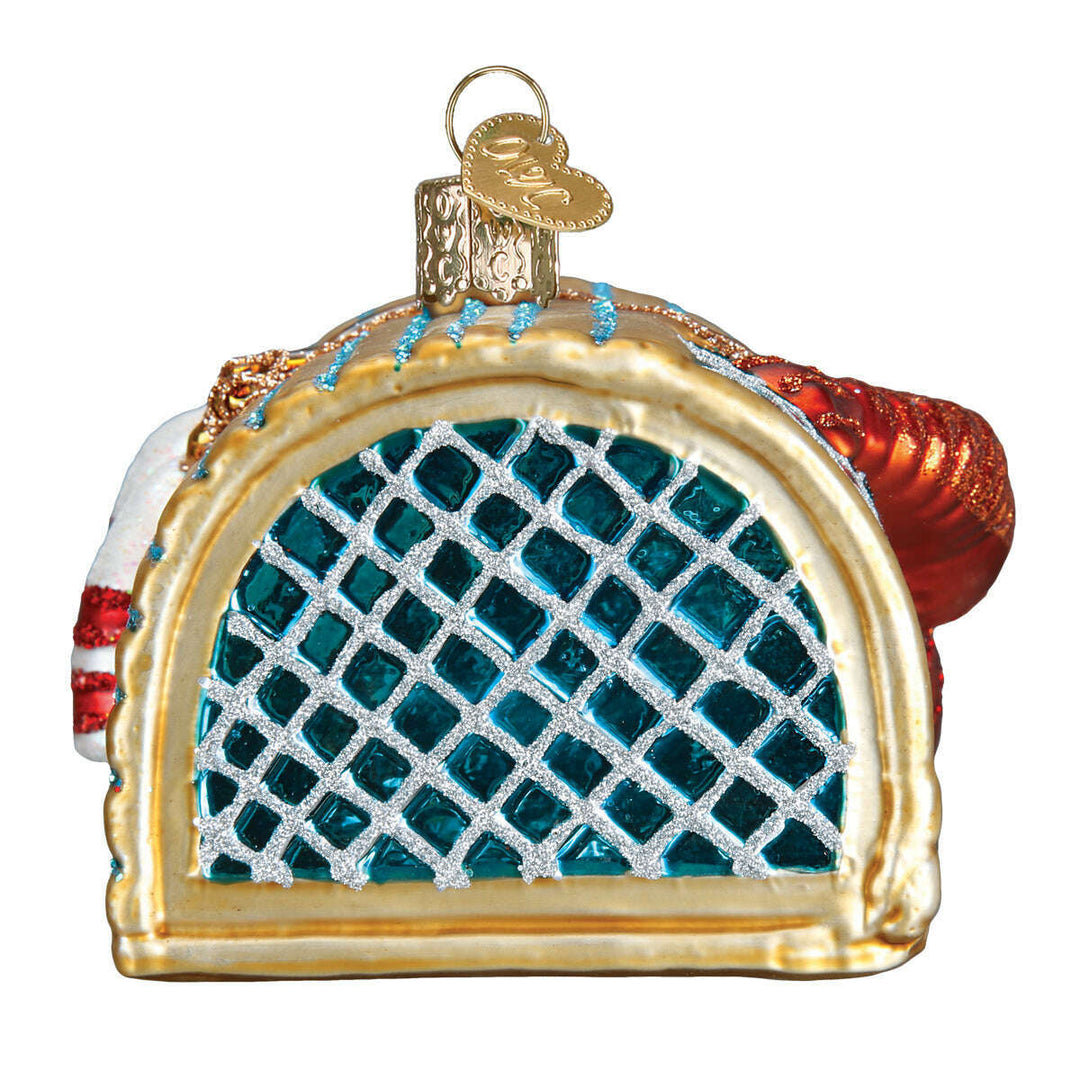 Old World Christmas Lobster Trap Blown Glass Ornament