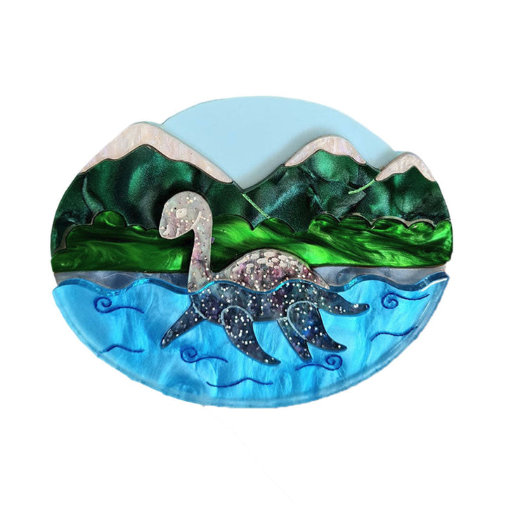 Loch Ness Monster Brooch by Cherryloco Jewellery 1