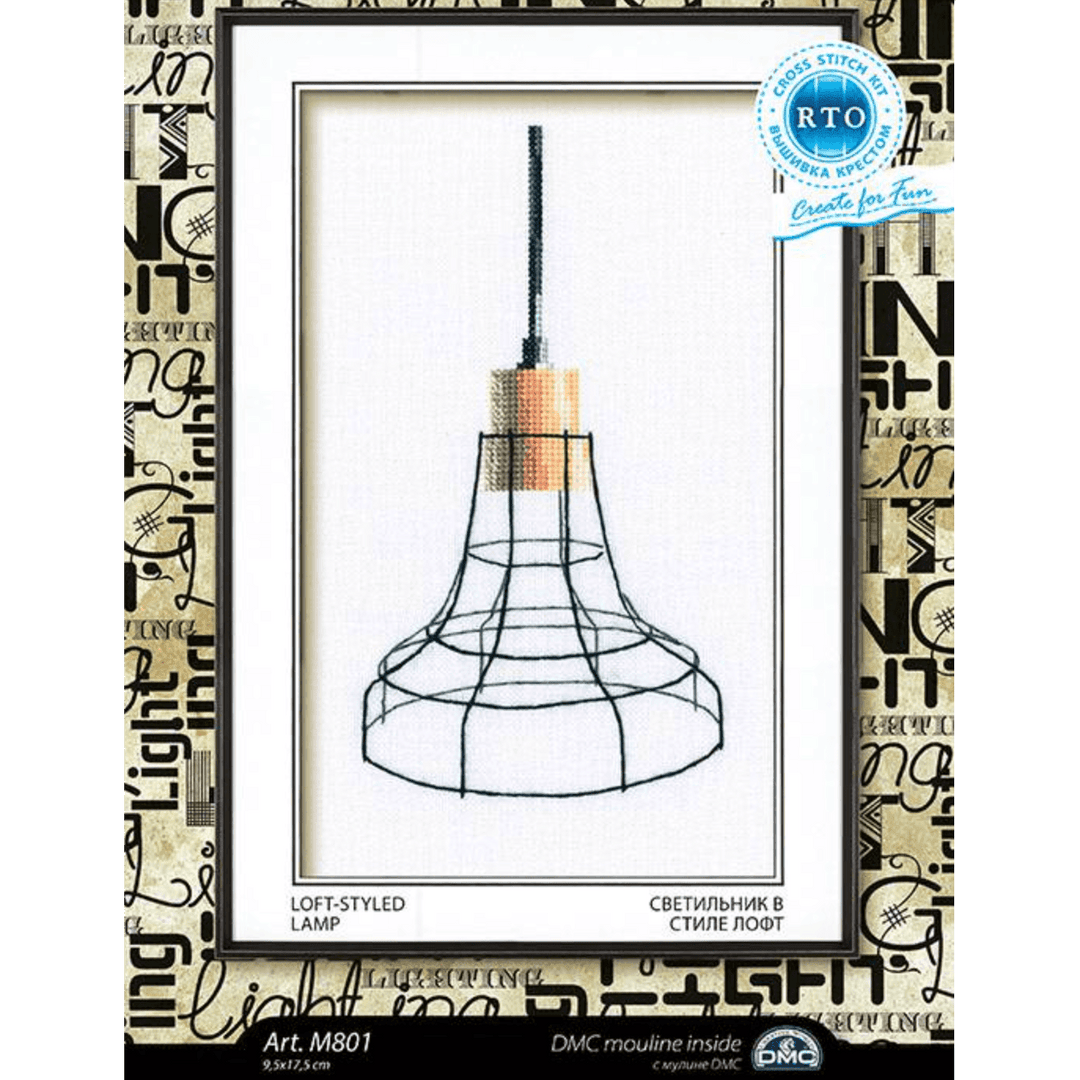 Loft-styled lamp M801 Counted Cross Stitch Kit
