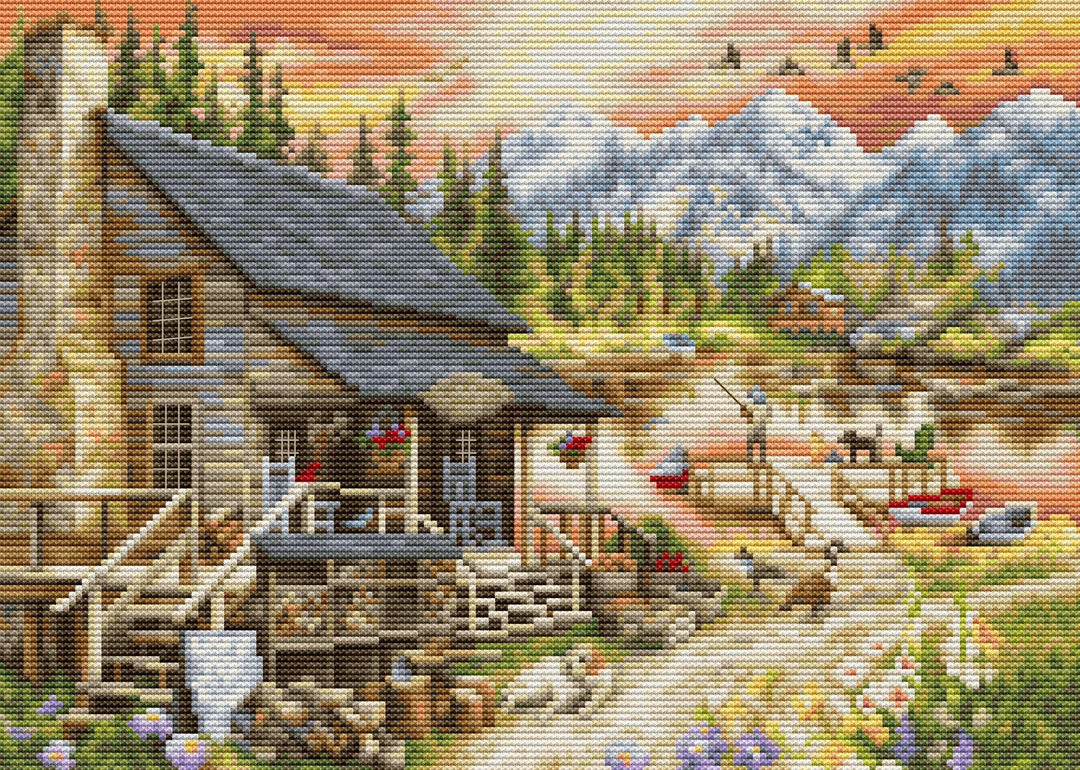 Log Cabin BU5020L Counted Cross-Stitch Kit