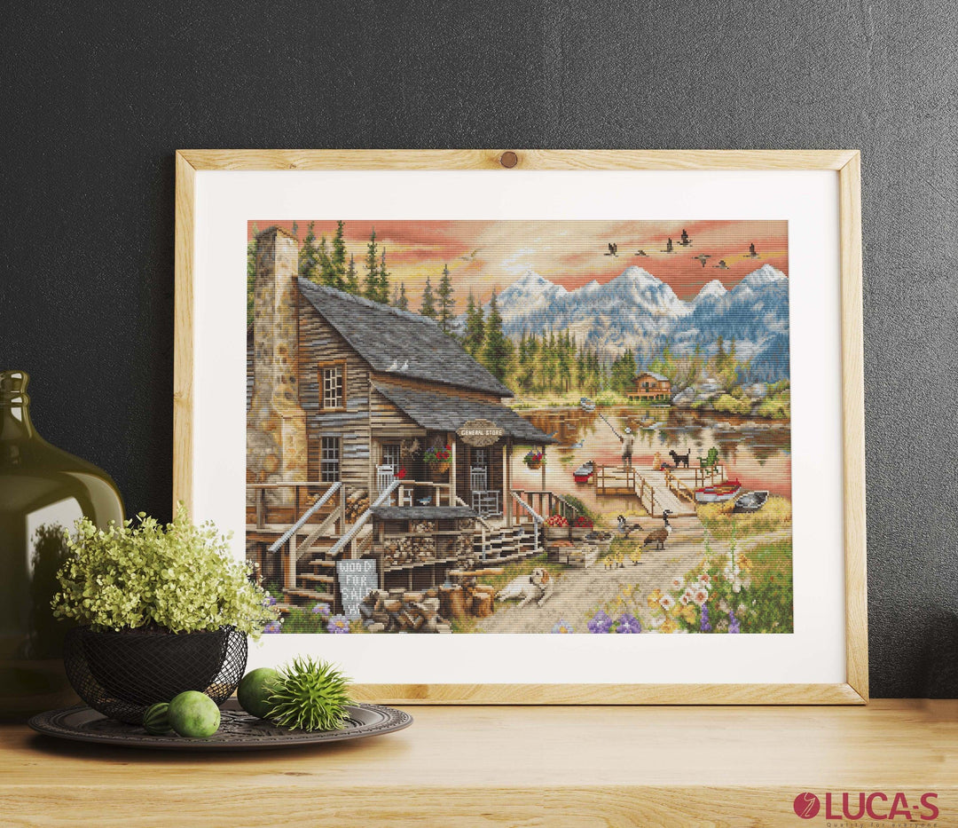 Log Cabin General Store B2413L Counted Cross-Stitch Kit