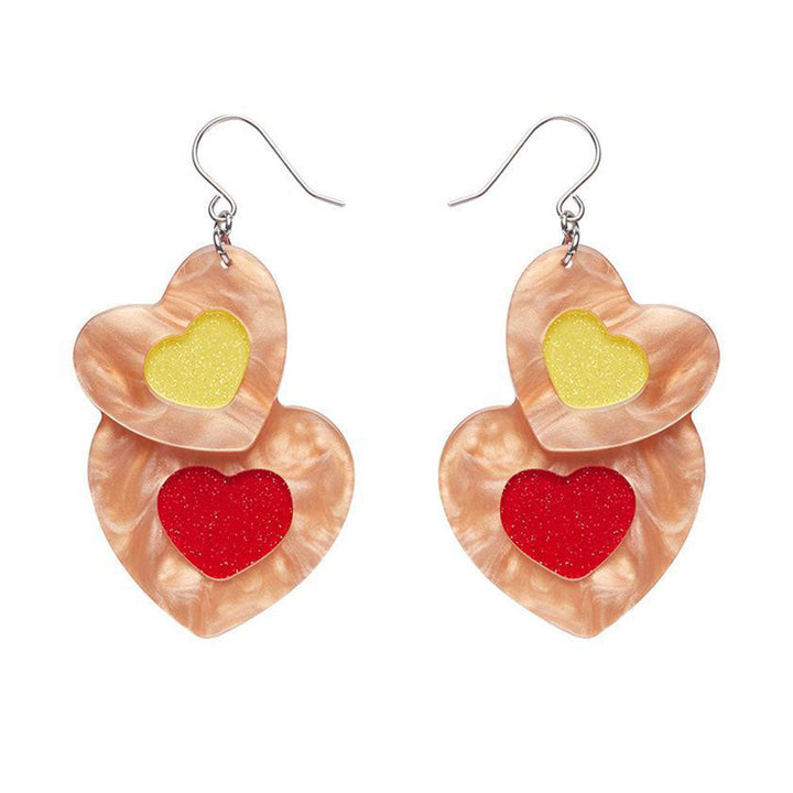 Lolly Heart Cookies Drop Earrings by Erstwilder image