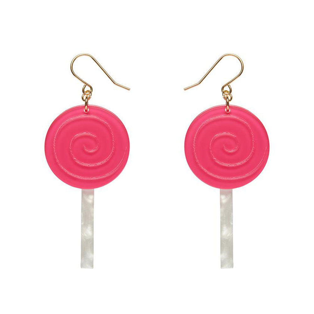 Lollypop Drop Earrings - Magenta (3 Pack) by Erstwilder image