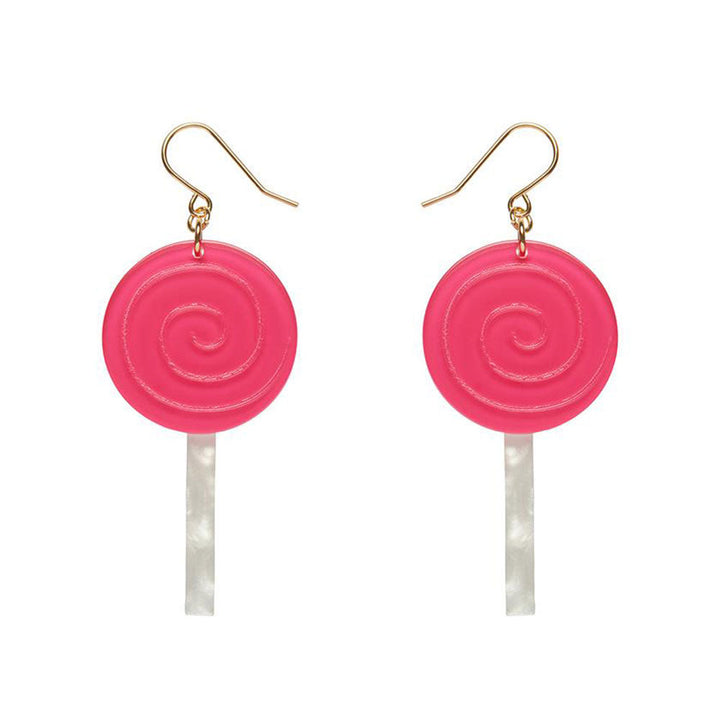 Lollypop Drop Earrings - Magenta (3 Pack) by Erstwilder image