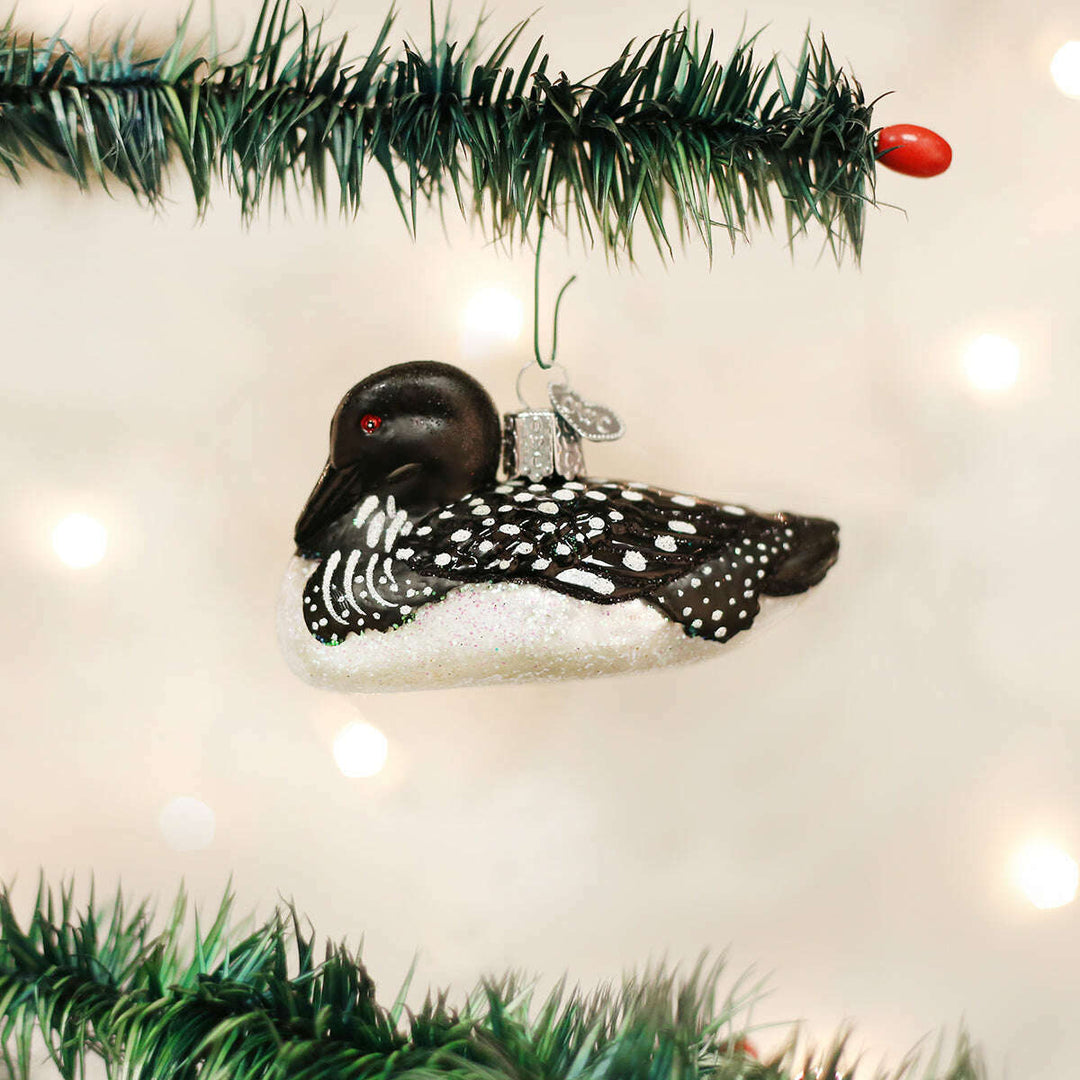Old World Christmas Loon Blown Glass Ornament