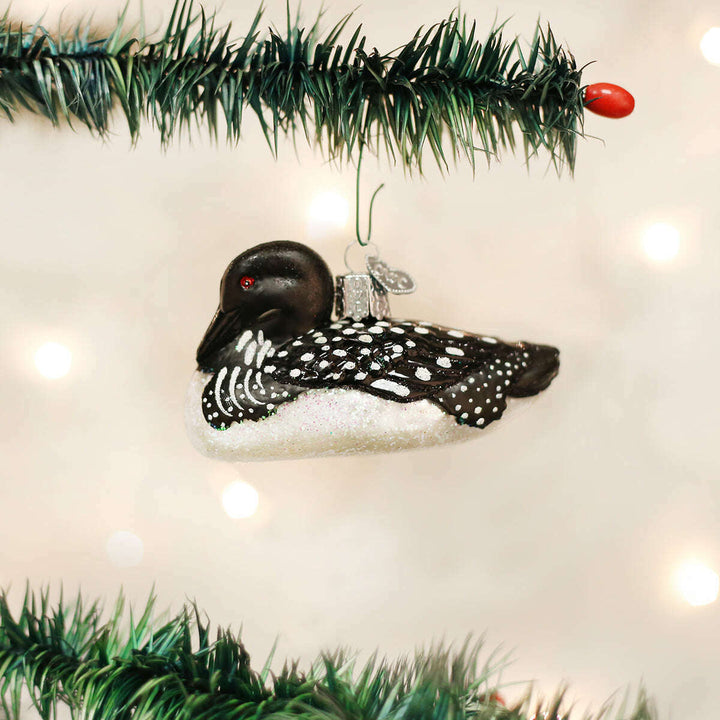 Old World Christmas Loon Blown Glass Ornament