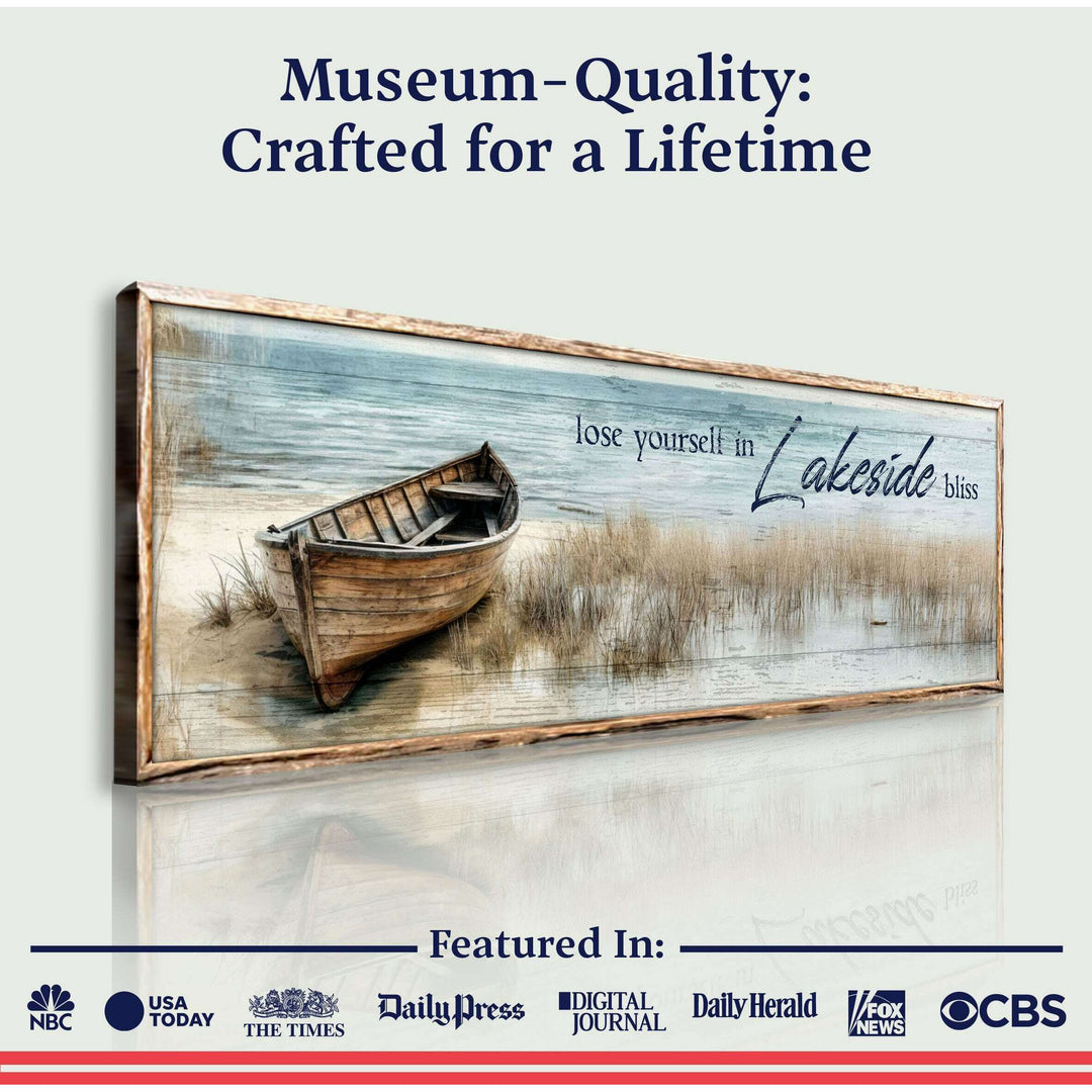 Lose Yourself in Lakeside Bliss Lake House Coastal Sign II