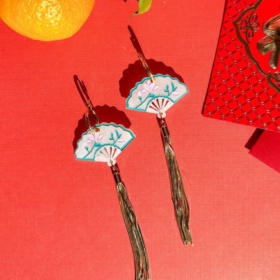 Lotus Fan Earrings 