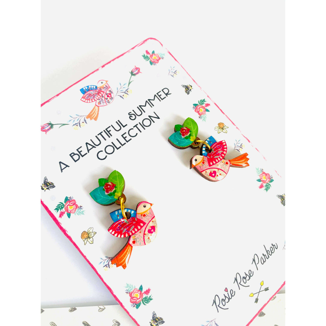 Love Bird Large Statement Earrings by Rosie Rose Parker
