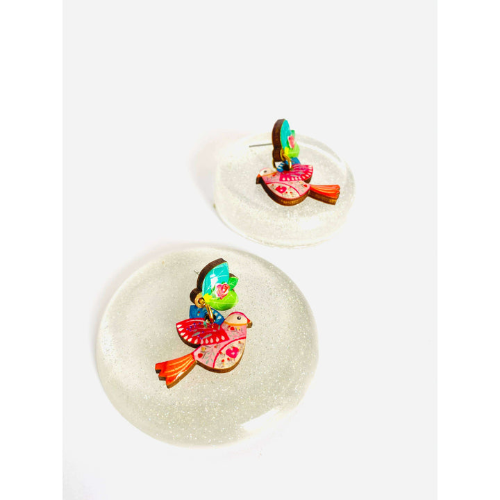 Love Bird Large Statement Earrings by Rosie Rose Parker