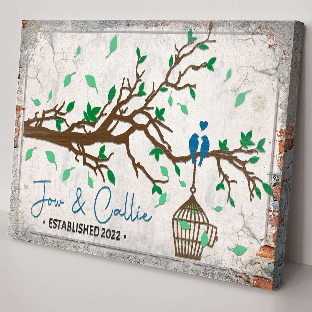 Love Birds Couple Sign