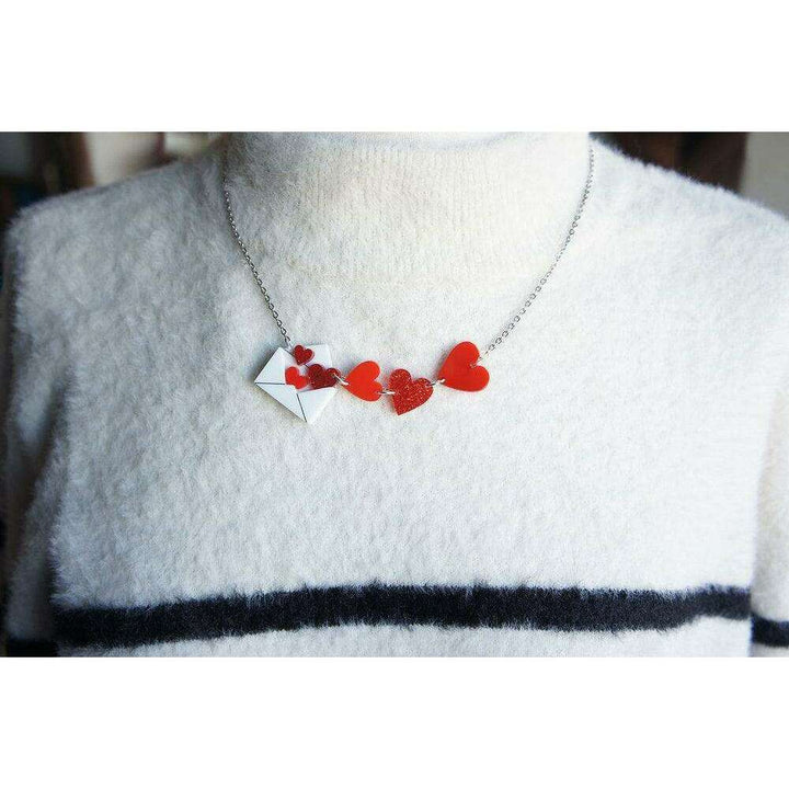 Love Letters Necklace by Laliblue - Red - Quirks!