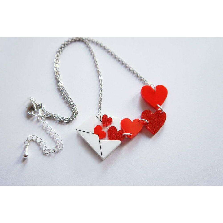 Love Letters Necklace by Laliblue - Red - Quirks!
