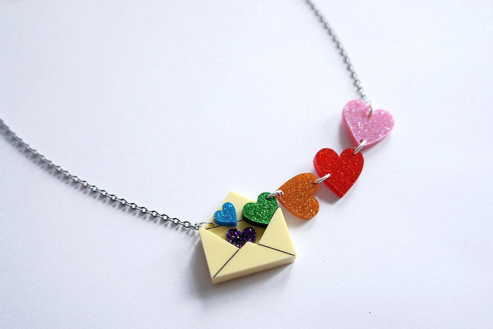 Love Letters Necklace by Laliblue - Rainbow - Quirks!