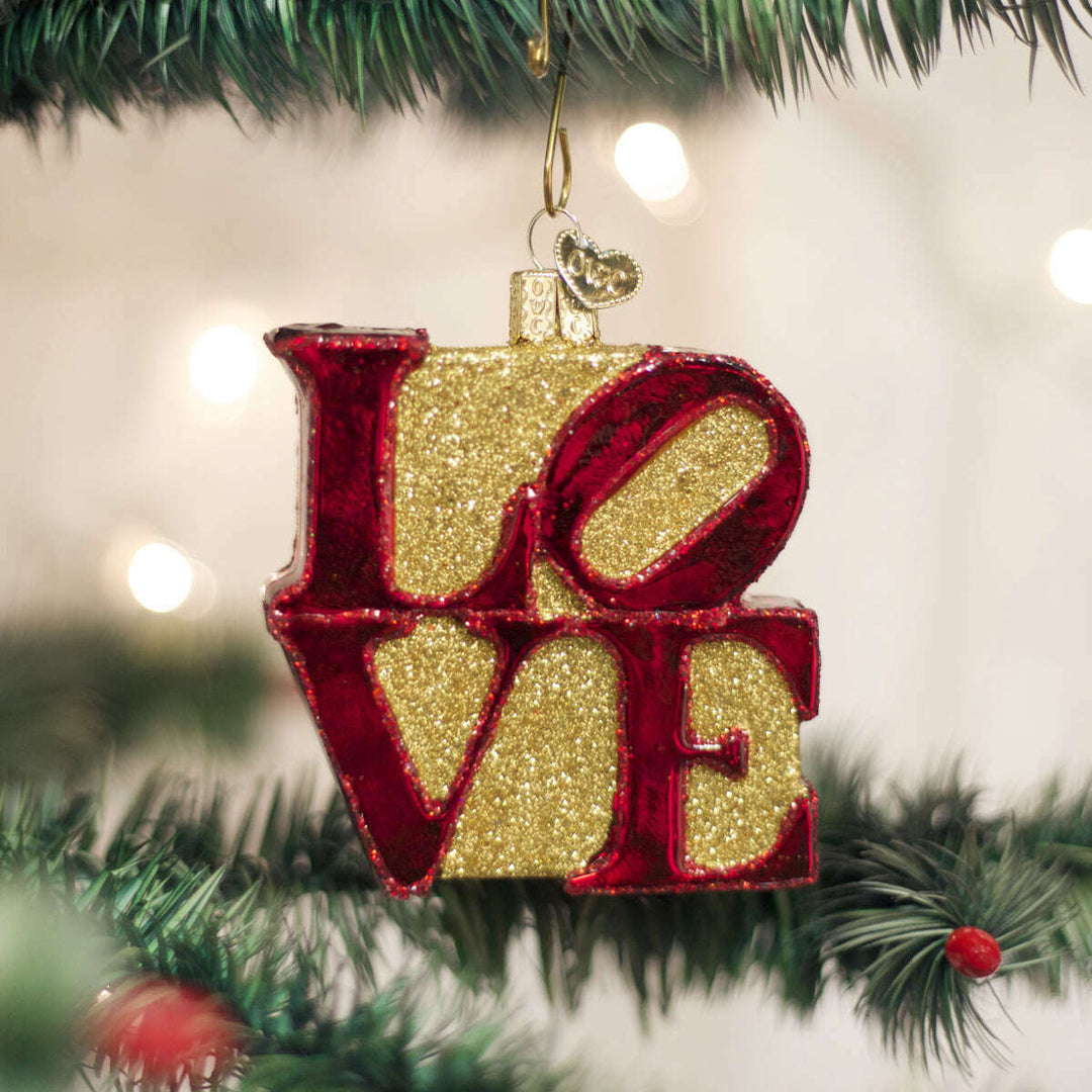 Old World Christmas Love Blown Glass Ornament