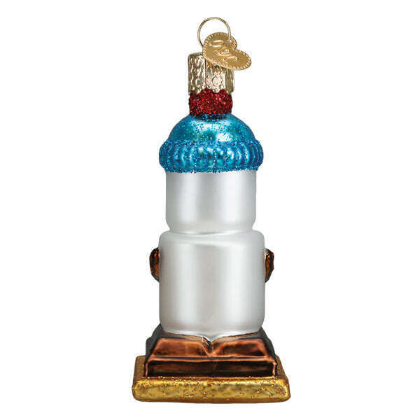 Old World Christmas Love You S'more Snowman Blown Glass Ornament