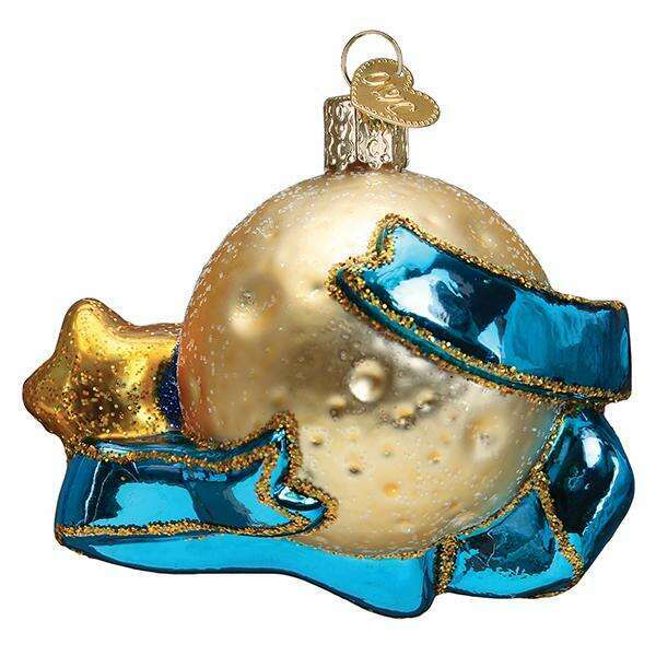 Old World Christmas Love You to the Moon & Back Blown Glass Ornament