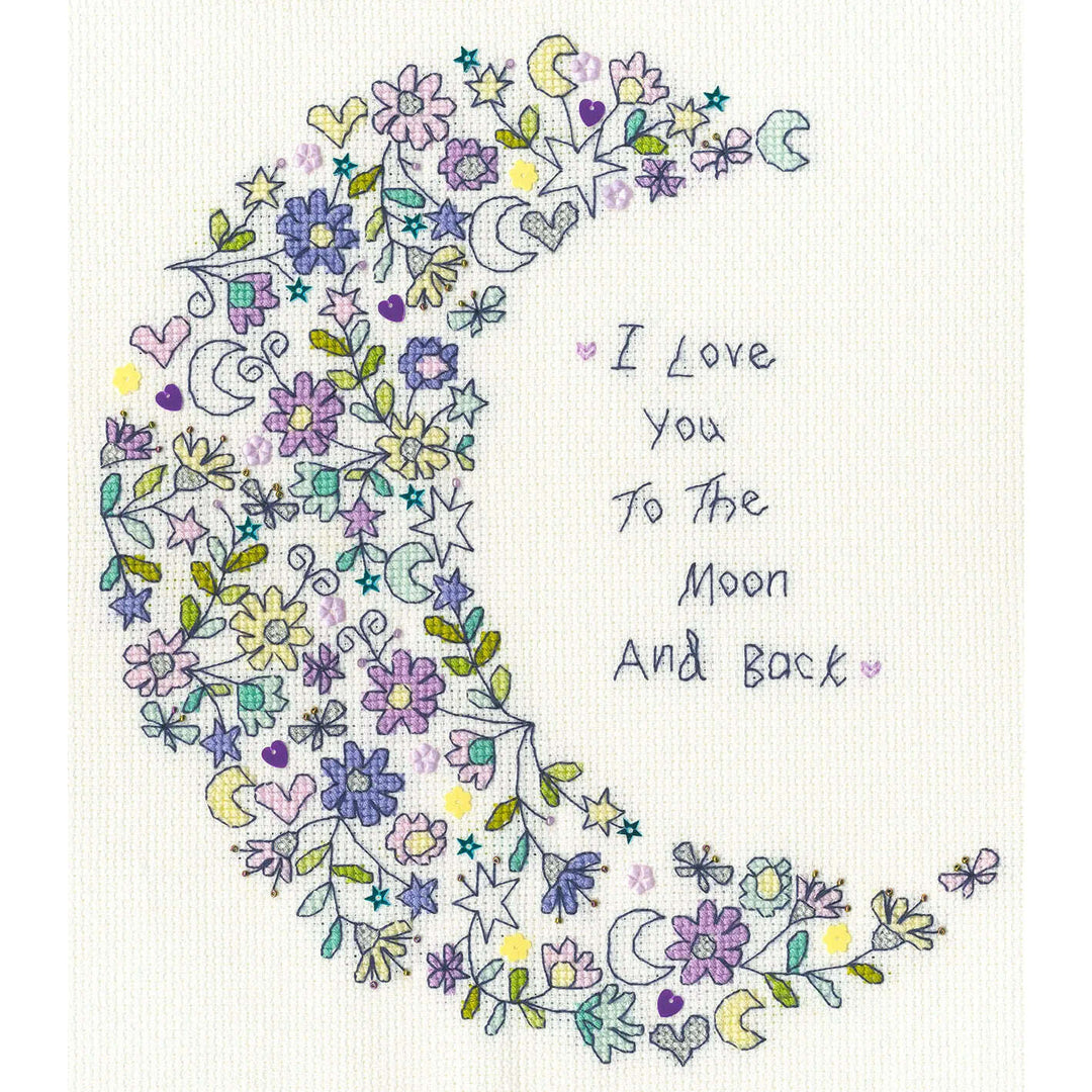 Love You To The Moon XKA22 Counted Cross Stitch Kit