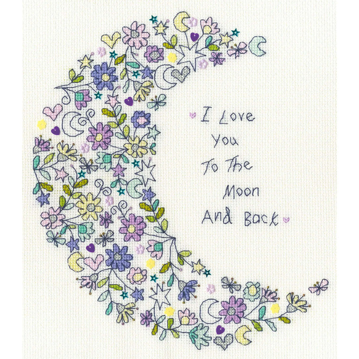 Love You To The Moon XKA22 Counted Cross Stitch Kit