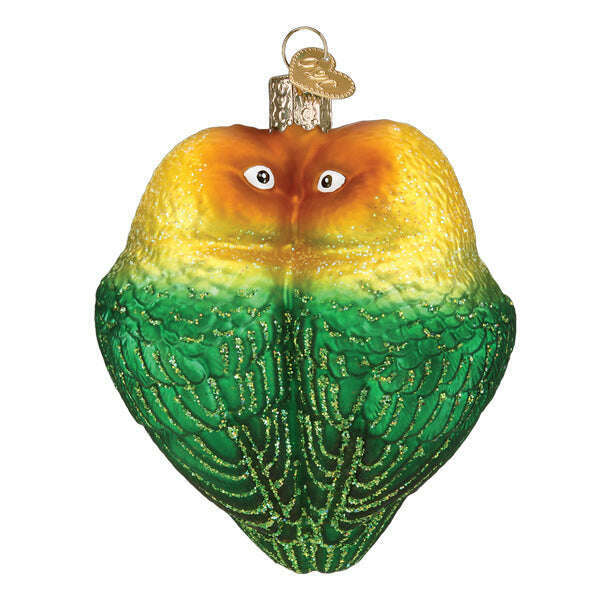 Old World Christmas Lovebirds Blown Glass Ornament