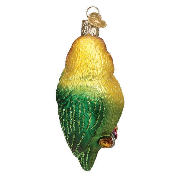 Old World Christmas Lovebirds Blown Glass Ornament