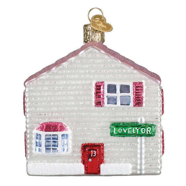 Old World Christmas Lovely Doll House Blown Glass Ornament