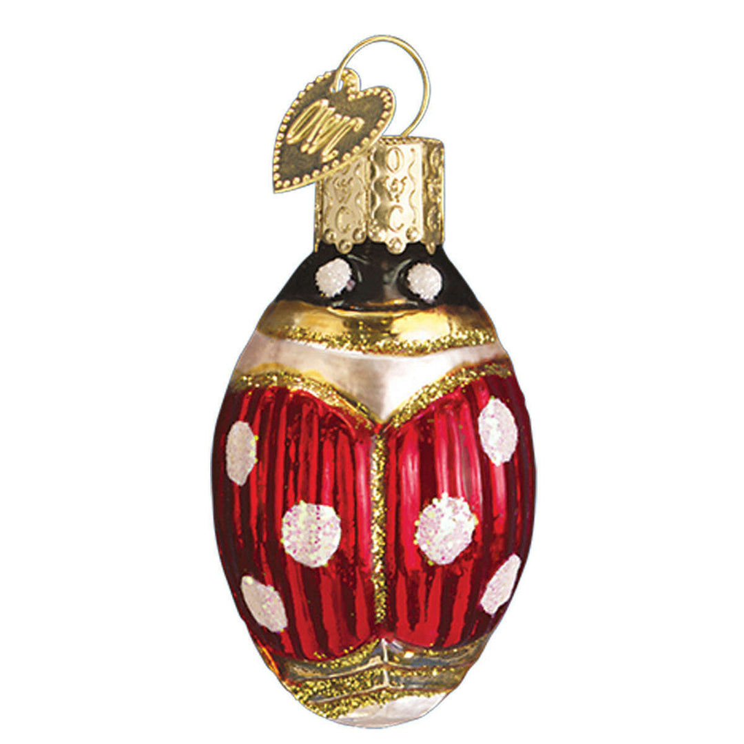 Old World Christmas Lucky Ladybug Blown Glass Ornament