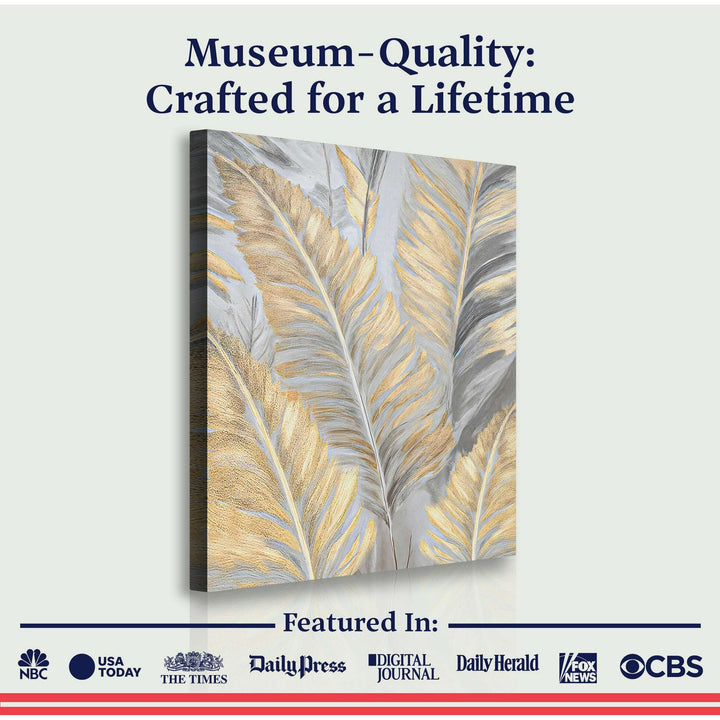 Luxury Gold and Silver Leaf Wall Art