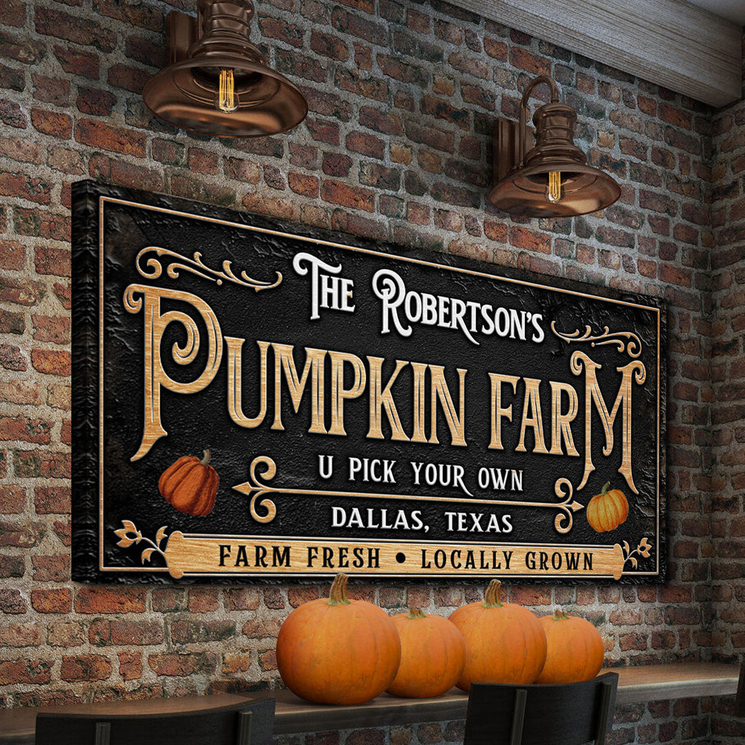 Personalized Pumpkin Farm Halloween Sign