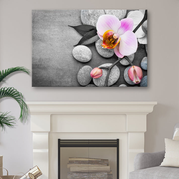 Fresh White Orchid Flower Canvas Wall Art