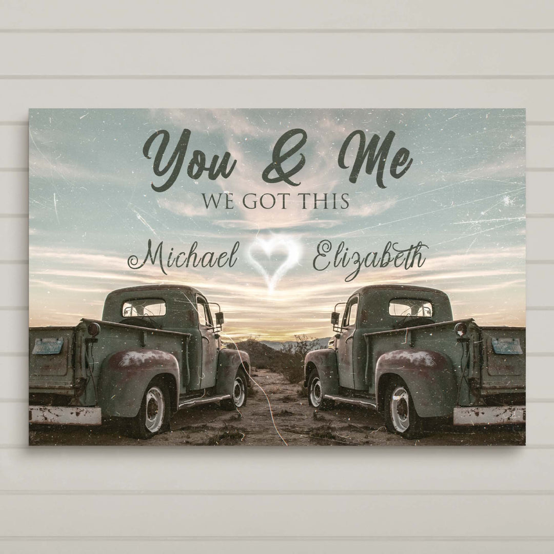 Vintage Truck Themed We Got This Couple Sign