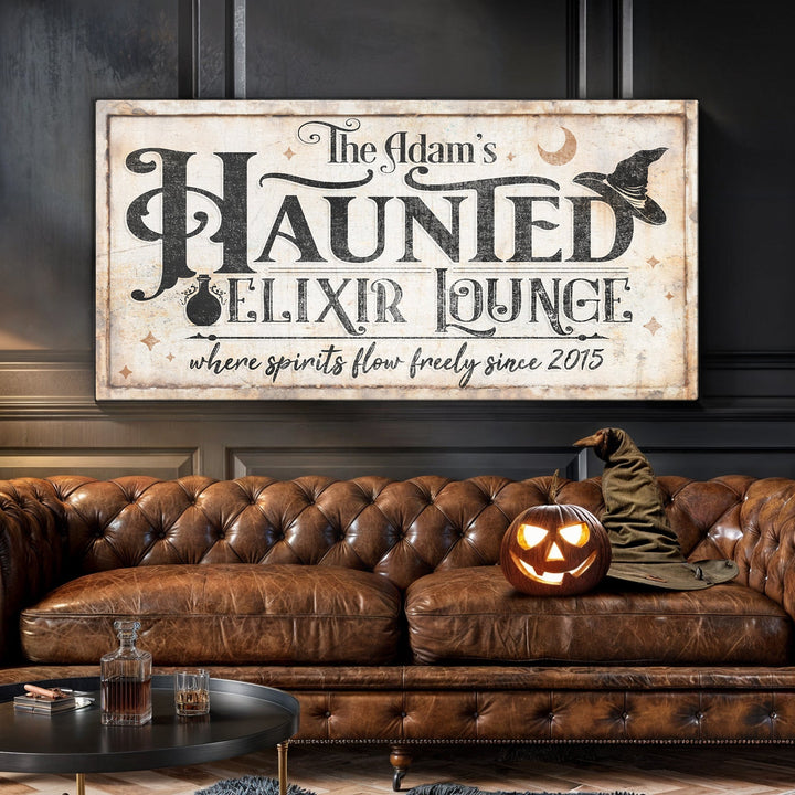 The Haunted Elixir Lounge Halloween Sign II