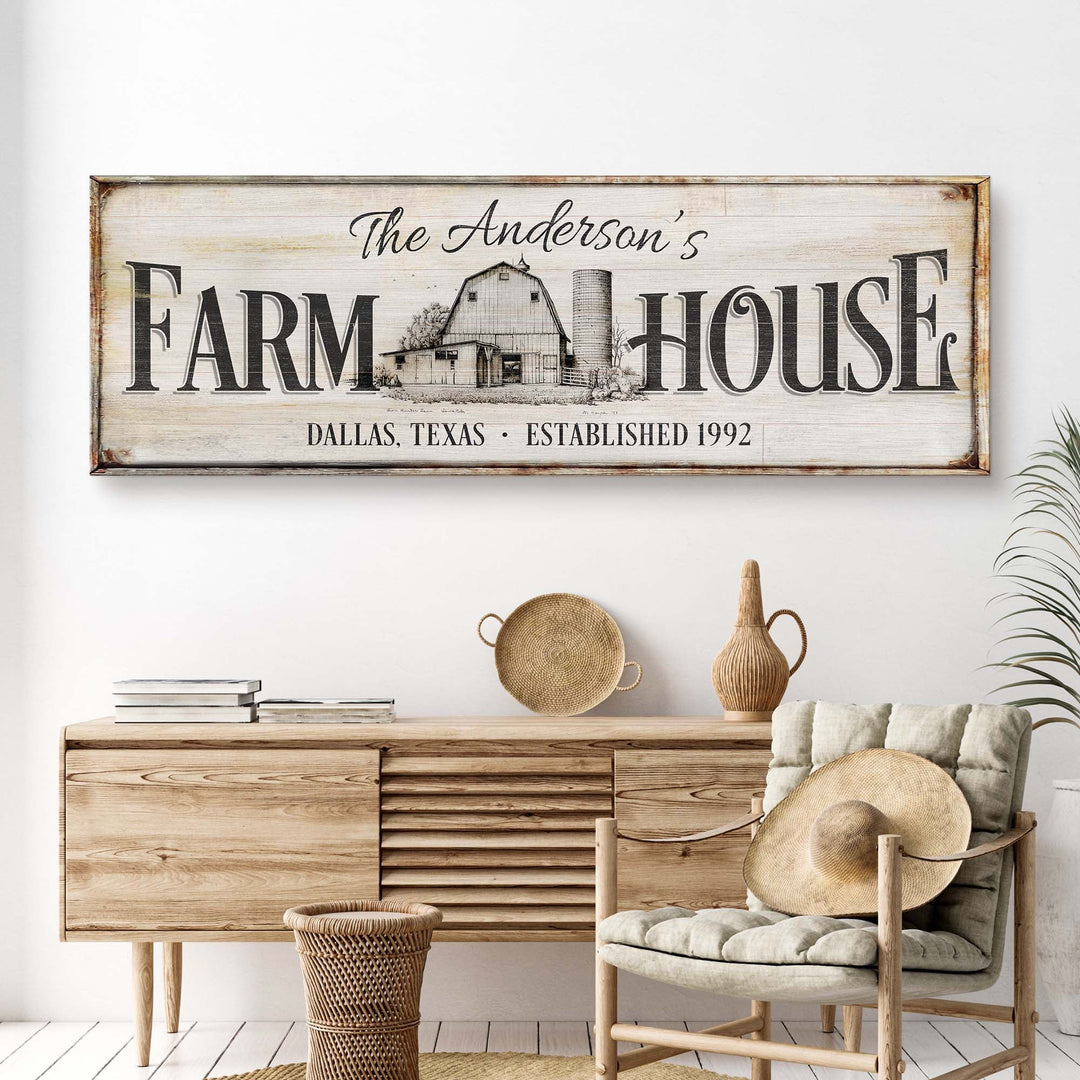 Personalized Rustic Farmhouse Sign