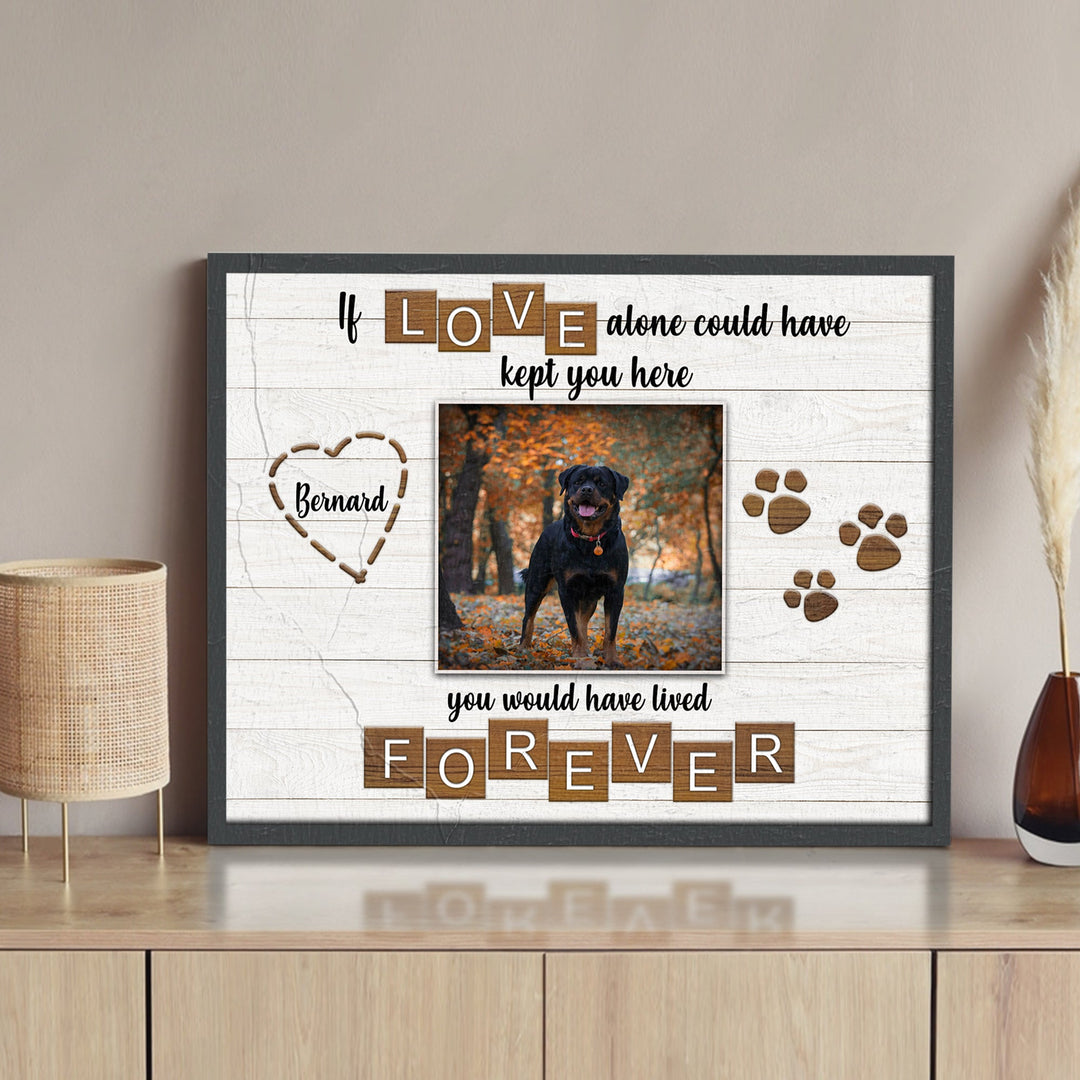 Pet Memorial Sign If Love Alone