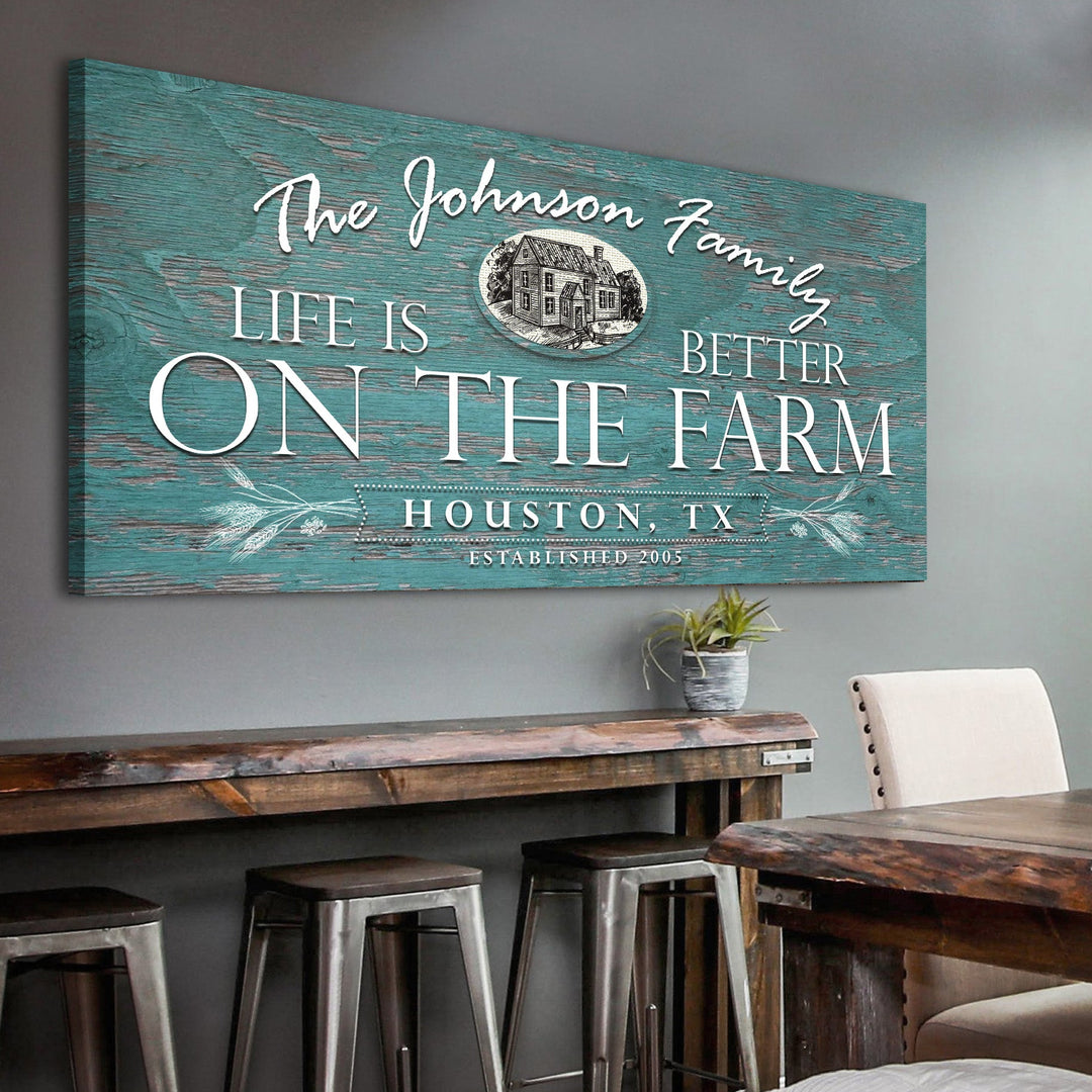 Life Is Better On The Farm Sign