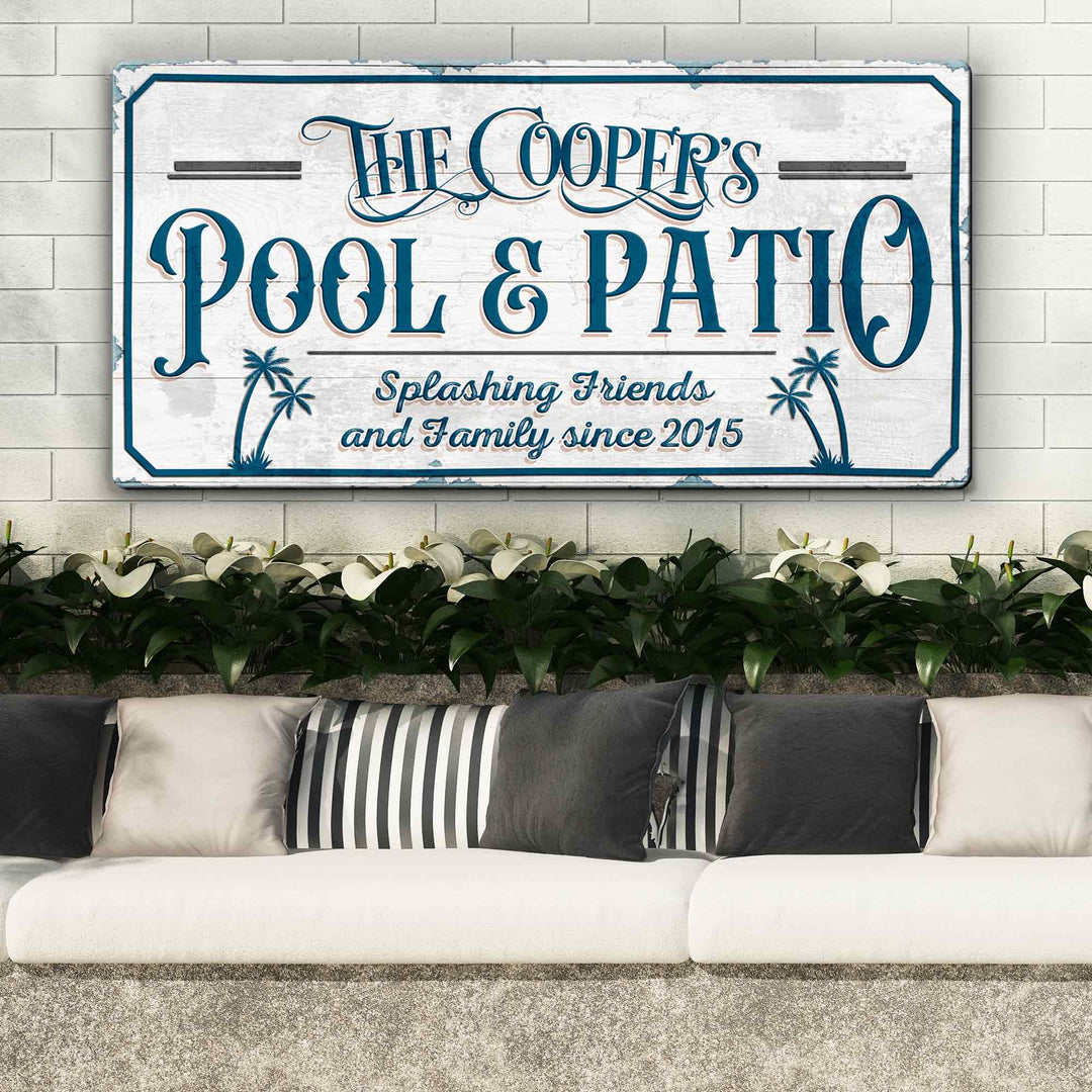 Personalized Pool Bar Sign