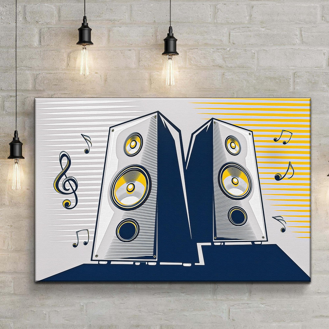 Music Equipment Speakers Pop Art Canvas Wall Art